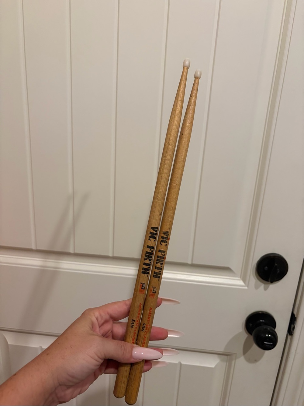 Vic Firth Drumsticks with White Tips